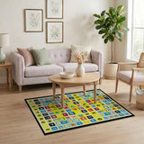 Vibrant Alphabet Learning Kids Area Rug