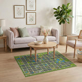 Vibrant City Grid Blueprint Area Rug