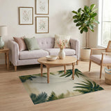 Vintage Palm Frond Coastal Area Rug