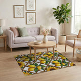 Lemon Sunflower Trellis Area Rug