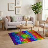 Rainbow Heart Kids Washable Area Rug