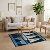 Nautical Sailboats Blue Area Rug