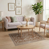 Tan Geometric Southwestern Area Rug