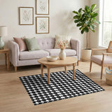 Geometric Modern Black and White Black White Geometric Area Rug