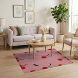 Cherry Delight Pink Area Rug
