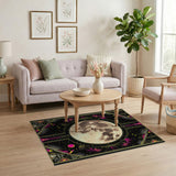 Celestial Full Moon Geometric Area Rug