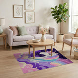 Magical Unicorn Starry Night Kids Area Rug
