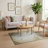 Ethereal Golden Forest Silhouette Area Rug