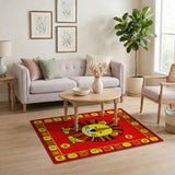 Cheerful Lion ABC Alphabet Kids Area Rug