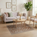 Tan Diamond Geometric Southwestern Area Rug