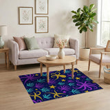 Whimsical Octopus Starfish Seaweed Navy Rug