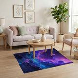 Cosmic Nebula Mountains Washable Area Rug