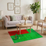 Playful Peekaboo Crocodile Green Area Rug