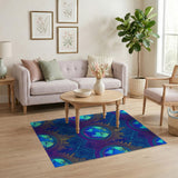 Neon Globe City Geometric Area Rug