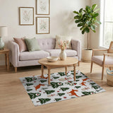 Festive Forest Animals Christmas Pattern Rug