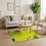 Zesty Lemon Fruit Yellow Area Rug