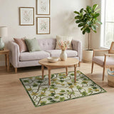 Twisting Ivy Vines Cream Area Rug