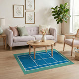 ODIKA Tennis Court Washable Area Rug, Non-Slip Low Pile Sports Rug for Kids & Game Room