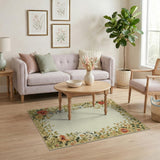 Vintage Floral Border Area Rug