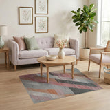 Bold Diagonal Multi-Color Stripe Area Rug