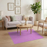 Pink Swirling Waves Abstract Area Rug