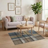 Modern Blueprint Grid Area Rug