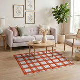 Red Bold Red Checkered Plaid Area Rug