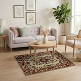 Ornate Traditional Persian Area Rug with Floral Medallion