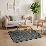 Black and White Heritage Tribal Black White Heritage Tribal Woven Rug