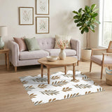 Brown Olive Branch Washable Area Rug