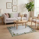 Ornate Gold Acanthus Leaf Area Rug