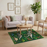 Dinosaur Jungle Skeletons Kids Area Rug