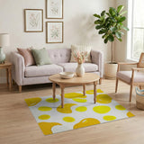 Playful Yellow Egg Splash Area Rug