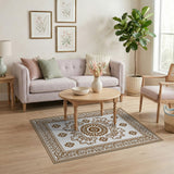 Traditional Persian Floral Medallion Rug