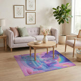 Whimsical Unicorn Rainbow Pastel Area Rug