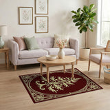 Ornate Christmas Tree Silhouette Area Rug