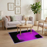 Bold Pink L-Shaped Geometric Area Rug