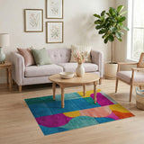 Multi-color and Patterns Vibrant Multi-Color Abstract Area Rug