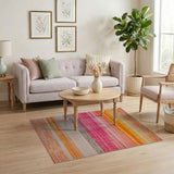 Radiant Multi-Color Striped Area Rug