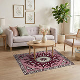Blush Pink Persian Medallion Rug