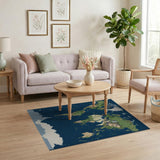 Pixel World Map Area Rug