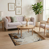 Majestic Autumn Deer Woodland Area Rug