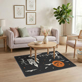 Washable Halloween Haunted House Area Rug