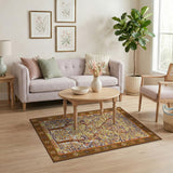 Multi-color and Patterns Golden Tree of Life Persian Area Rug