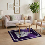 Purple Gothic Castle Haunted House Rug