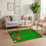 Vintage Baseball Field Area Rug