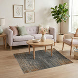 Grey Terracotta Geometric Tribal Area Rug