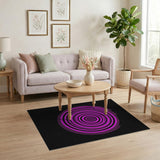 Hypnotic Pink Spiral Geometric Area Rug