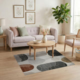 Fractured Pebble Abstract Area Rug