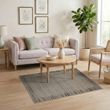 Modern Grey Grid Stripe Area Rug